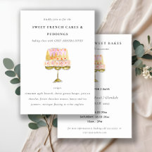 Colourful Watercolor Cake Bakery Cooking Class