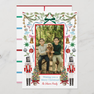 Colourful Watercolor Christmas Decor Card