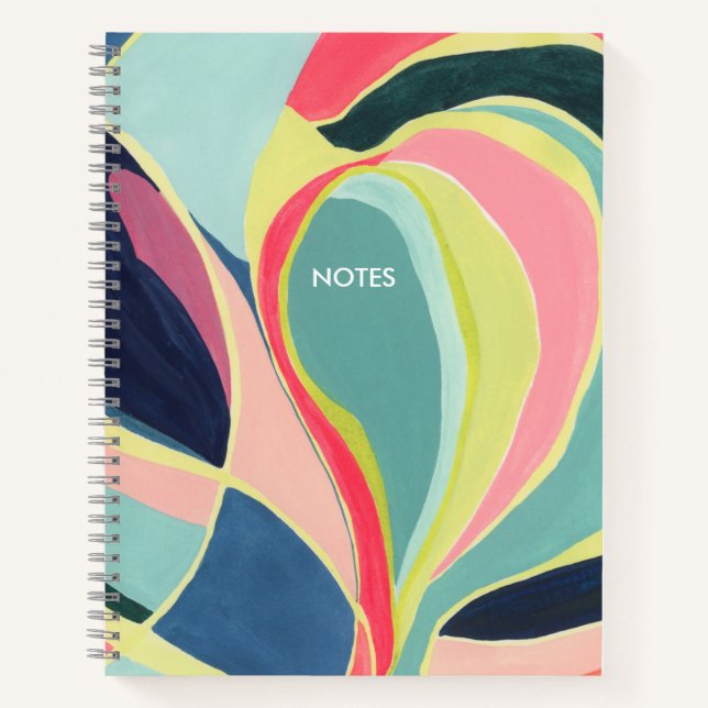 Colourful Watercolor Colour Block Art Notebook (Front)