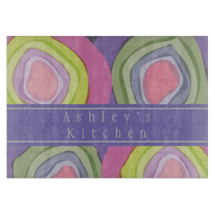 Colourful Watercolor Customised  Cutting Board