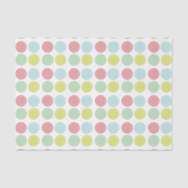 Colourful Watercolor Dots  Tissue Paper (Front)