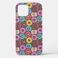 Colourful Watercolor Doughnuts with Sprinkles Patt
