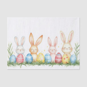 Colourful watercolor Easter Bunnies  Tissue Paper