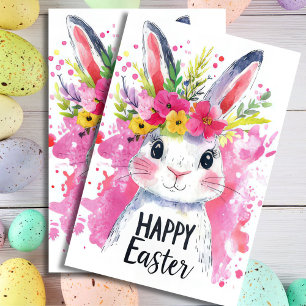 Colourful watercolor Easter Eggs and Bunny Tissue Paper