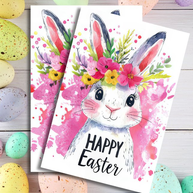 Colourful watercolor Easter Eggs and Bunny Tissue Paper (Creator Uploaded)