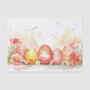 Colourful watercolor Easter Eggs Tissue Paper