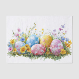 Colourful watercolor Easter Eggs Tissue Paper