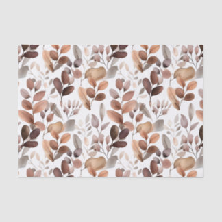 Colourful Watercolor Eucalyptus Leaves Rustic Boho Tissue Paper