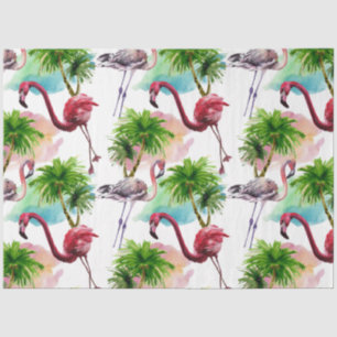 Colourful Watercolor Flamingo Series Design 10 Tissue Paper