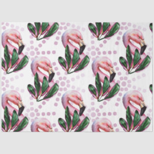 Colourful Watercolor Flamingo Series Design 1 Tissue Paper