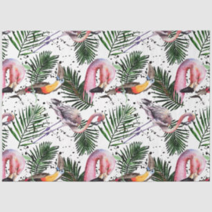 Colourful Watercolor Flamingo Series Design 20 Tissue Paper