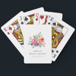 Colourful Watercolor Floral Bridal Shower Custom Playing Cards<br><div class="desc">Boho Colourful Minimalist Watercolor Floral Bridal Shower Custom Playing Cards</div>