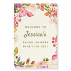 Colourful Watercolor Floral Bridal Shower Welcome