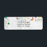 Colourful Watercolor Floral Butterfly<br><div class="desc">Customise with any text.</div>