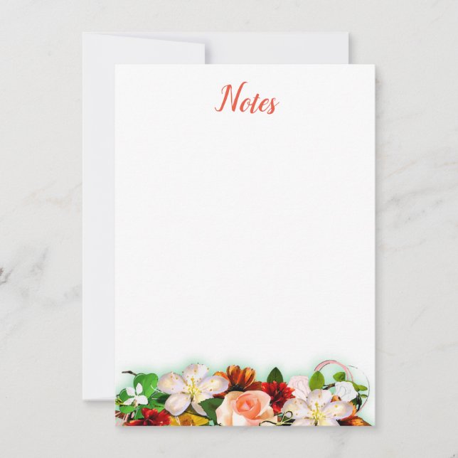 Colourful Watercolor Floral Calligraphy Script Card (Front)