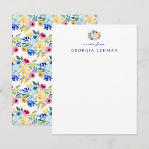Colourful Watercolor Floral Card