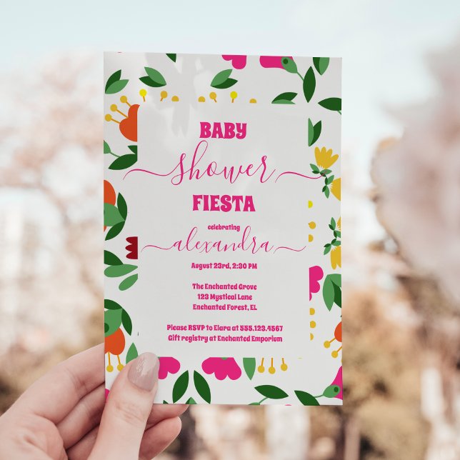 Colourful Watercolor Floral Fiesta Baby Shower Invitation (Creator Uploaded)