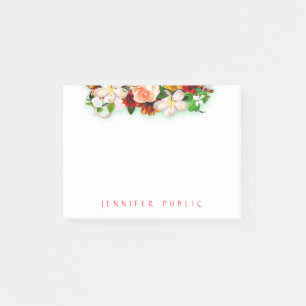 Colourful Watercolor Floral Flower Bouquet Templat Post-it Notes