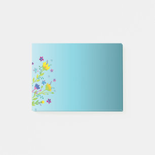 Colourful Watercolor floral garden Post-it Notes