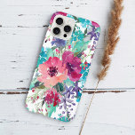 Colourful Watercolor Floral Pattern Case-Mate iPhone Case<br><div class="desc">Stylish and feminine,  this popular floral design features watercolor blossoms in pinks,  purples and blues. You'll be proud to show off your phone with this beautiful vibrant case!</div>