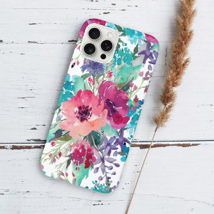 Colourful Watercolor Floral Pattern Case-Mate iPhone Case
