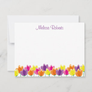 Colourful Watercolor Flower Personalised Card