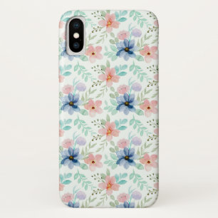 Colourful Watercolor Flowers iPhone X Case