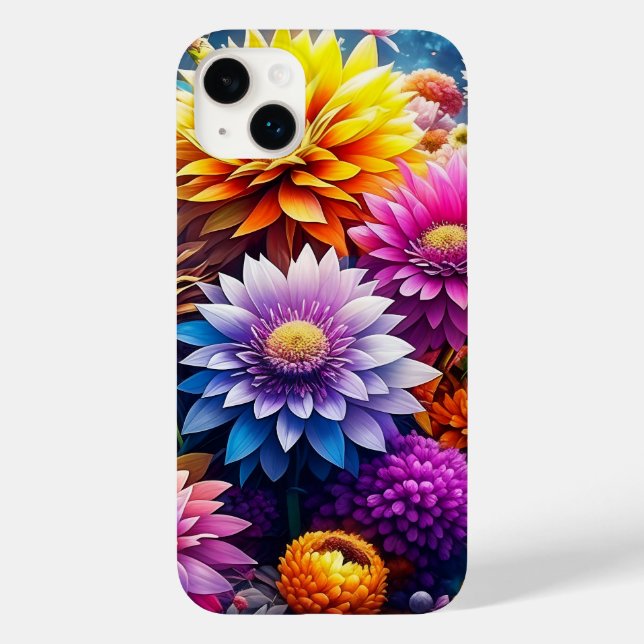 Colourful Watercolor Flowers  Case-Mate iPhone Case (Back)