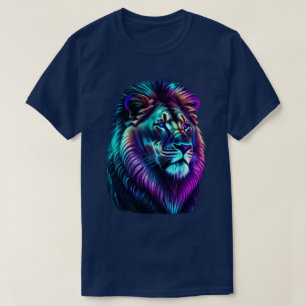 Colourful Watercolor Glow Lion T-Shirt