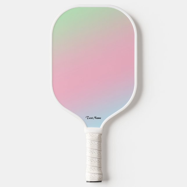 Colourful Watercolor gradient Personalised Name  Pickleball Paddle (Front)