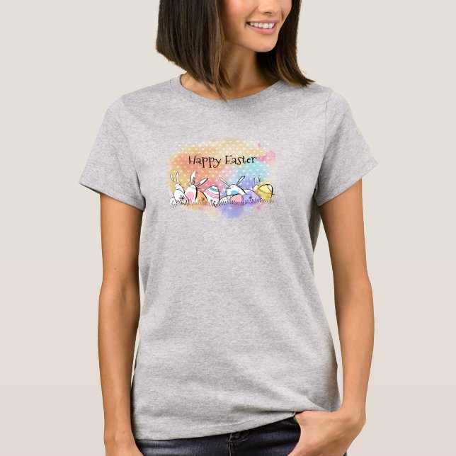 Colourful Watercolor Happy Easter | Shirt (Front)