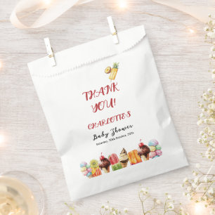 Colourful Watercolor Ice Cream Sweet Baby Shower Favour Bags