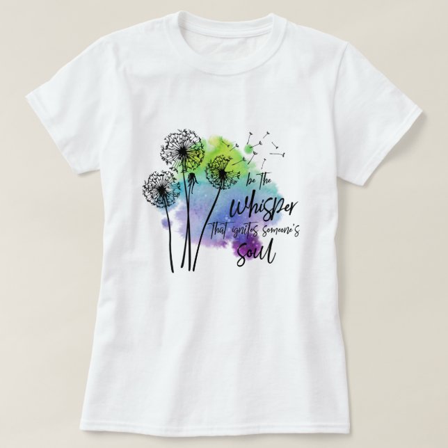 Colourful Watercolor Inspirational T-Shirt (Design Front)