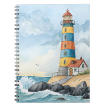 Colourful Watercolor Lighthouse