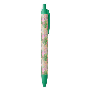 Colourful Watercolor Llama Pattern Black Ink Pen