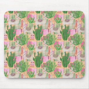 Colourful Watercolor Llama Pattern Mouse Mat