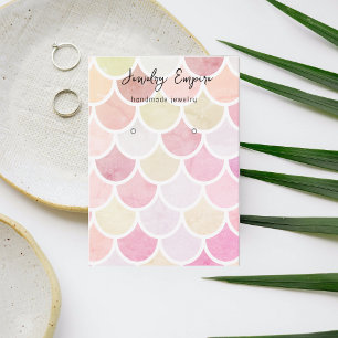 Colourful Watercolor Mermaid Earning Holder Business Card