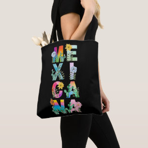 Colourful Watercolor Mexicana  Tote Bag