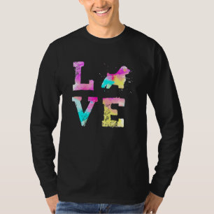 Colourful Watercolor Paint Norfolk Terrier Dog Lov T-Shirt