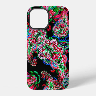 Colourful watercolor paisley floral illustration p iPhone 12 case