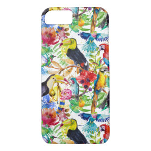 Colourful Watercolor Parrots iPhone 8/7 Case