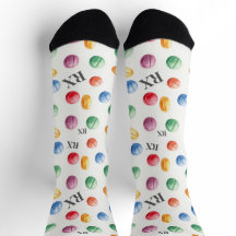 Colourful Watercolor Pills RX Symbol Pharmacy Sock