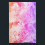 Colourful Watercolor Pink Splotches Abstract Art Tea Towel<br><div class="desc">Decorate your kitchen with this cool abstract art towel. Makes a great housewarming or wedding gift! 
You can customise it and add text too.
Check my shop for lots more colours and patterns!</div>