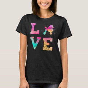 Colourful Watercolor Poodle Continental Clip Lover T-Shirt