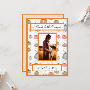 Colourful Watercolor Pumpkin Patch baby Shower Invitation