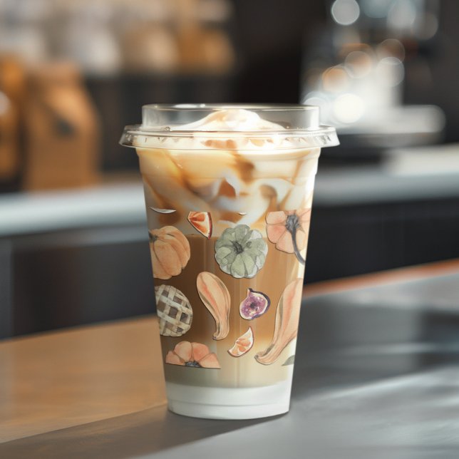 Colourful Watercolor Pumpkin Pattern | Autumn Vibe Acrylic Tumbler (Creator Uploaded)