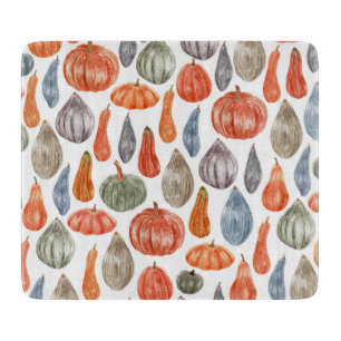 Colourful Watercolor Pumpkins Collection  Cutting Board
