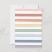 Colourful Watercolor Rainbow Girl Birthday Party Thank You Card (Back)
