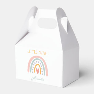 Colourful Watercolor Rainbow Illustrative Baby Sho Favour Box