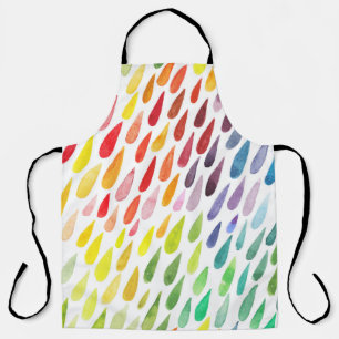 Colourful Watercolor Splash Set Apron